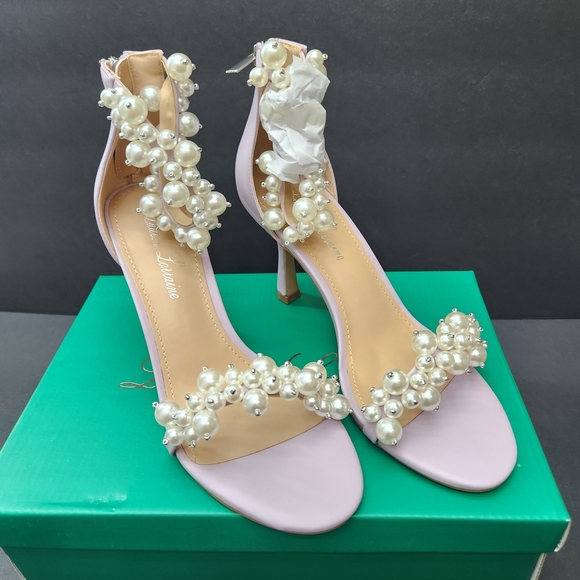 NEW Lauren Lorraine Violet Pearl Heels Size 8.5M - Picture 2 of 14